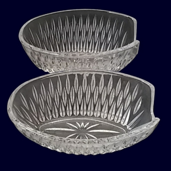 Princess House Dining Princess House Crystal Spoon Buffet Cutlery Caddy Euc Set Of 2 Vintage